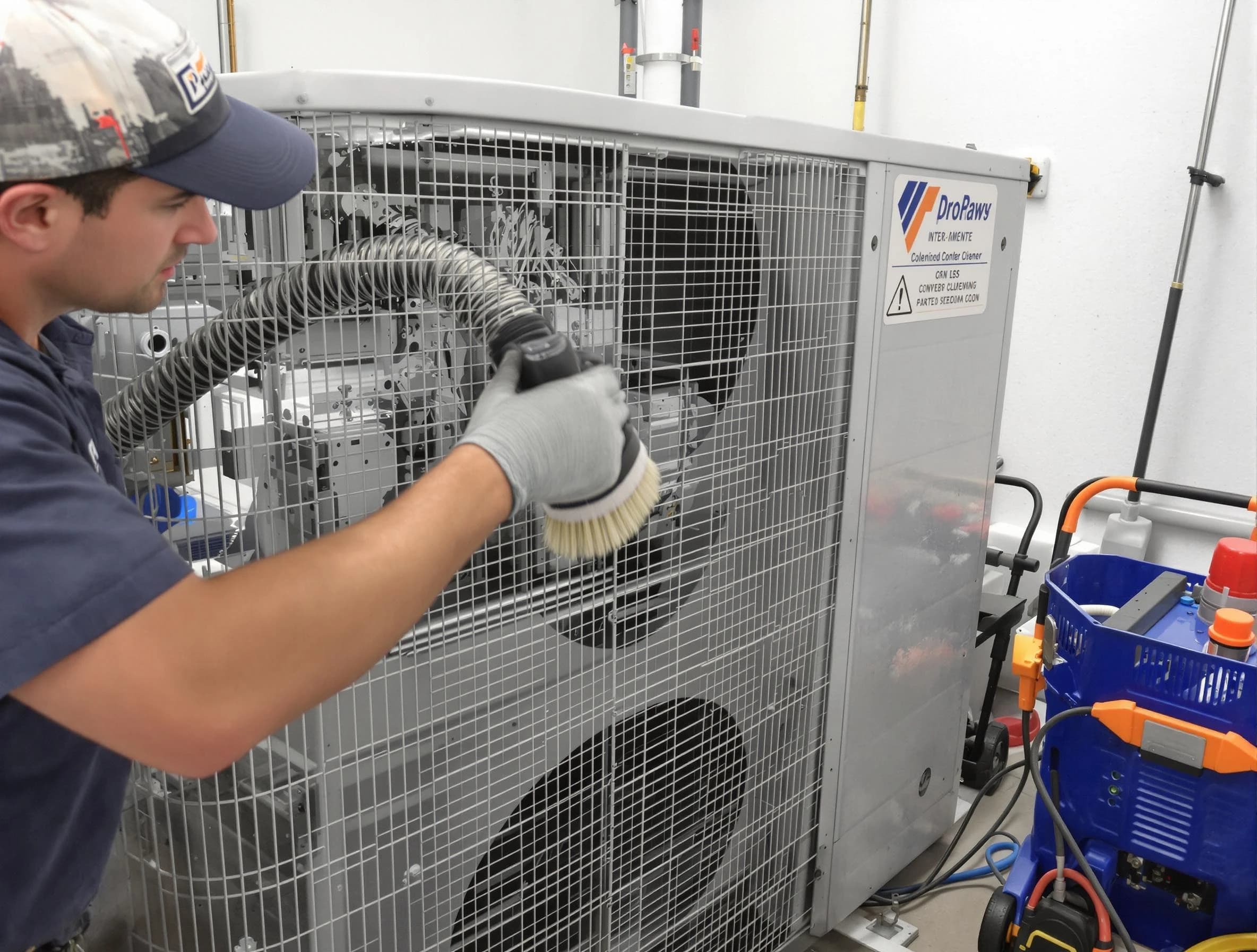 Aurora Air Duct Cleaning specialist performing precision AC coil cleaning for improved system performance in Aurora