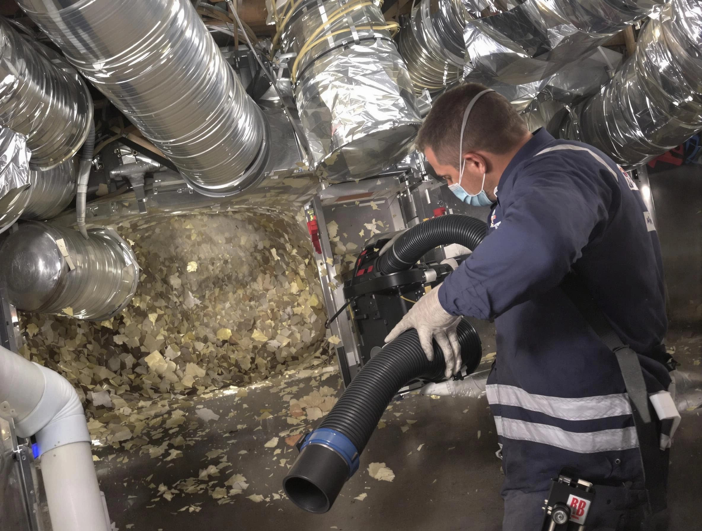 Aurora Air Duct Cleaning specialist operating negative pressure cleaning equipment for thorough duct maintenance in Aurora