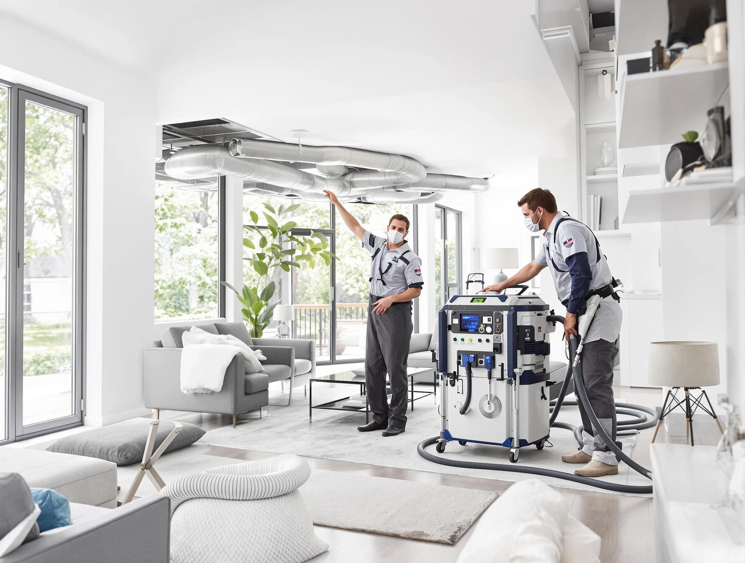 Aurora Air Duct Cleaning professional conducting pure air duct cleaning with state-of-the-art equipment in Aurora