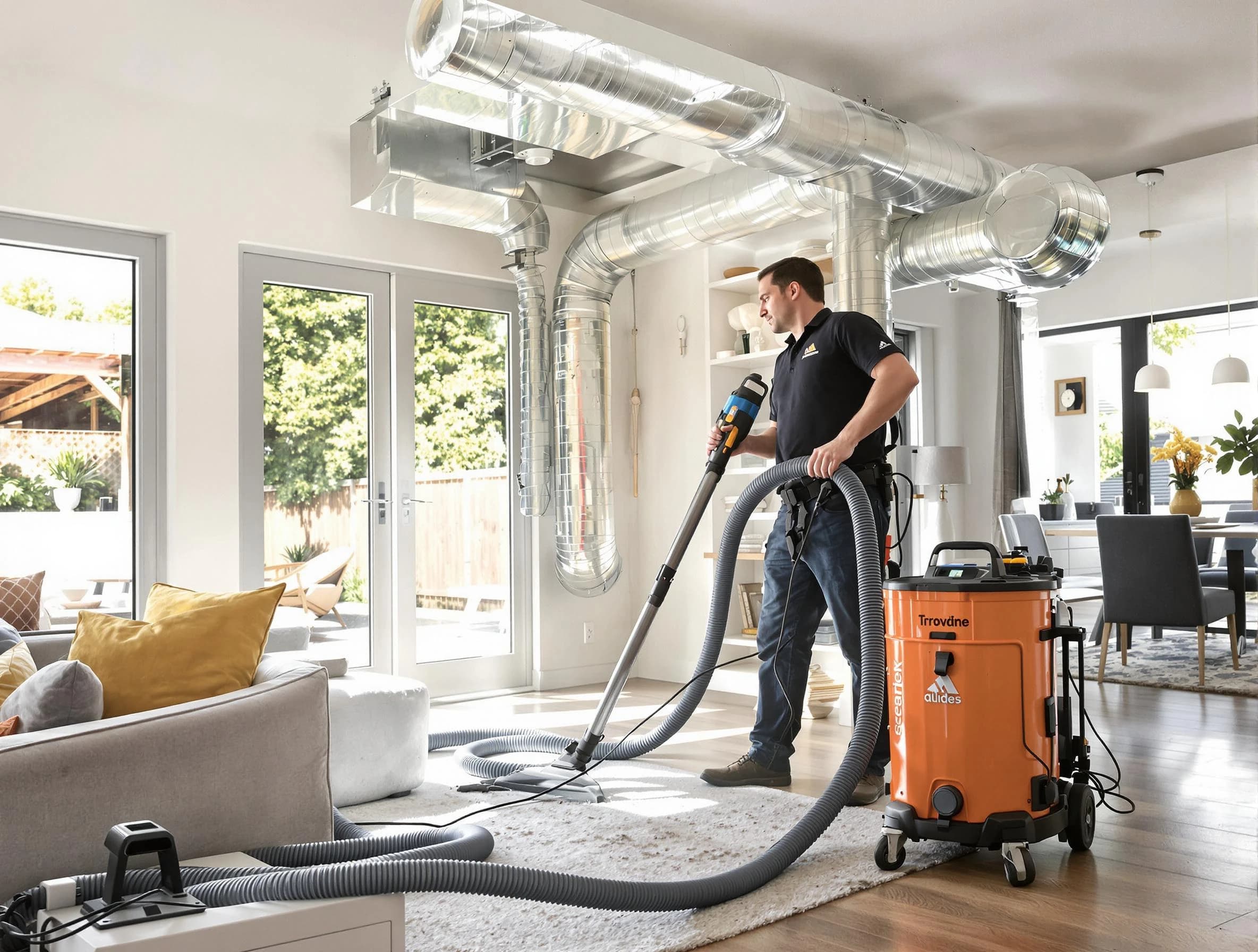 Aurora Air Duct Cleaning specialist performing thorough residential duct cleaning using advanced equipment in Aurora