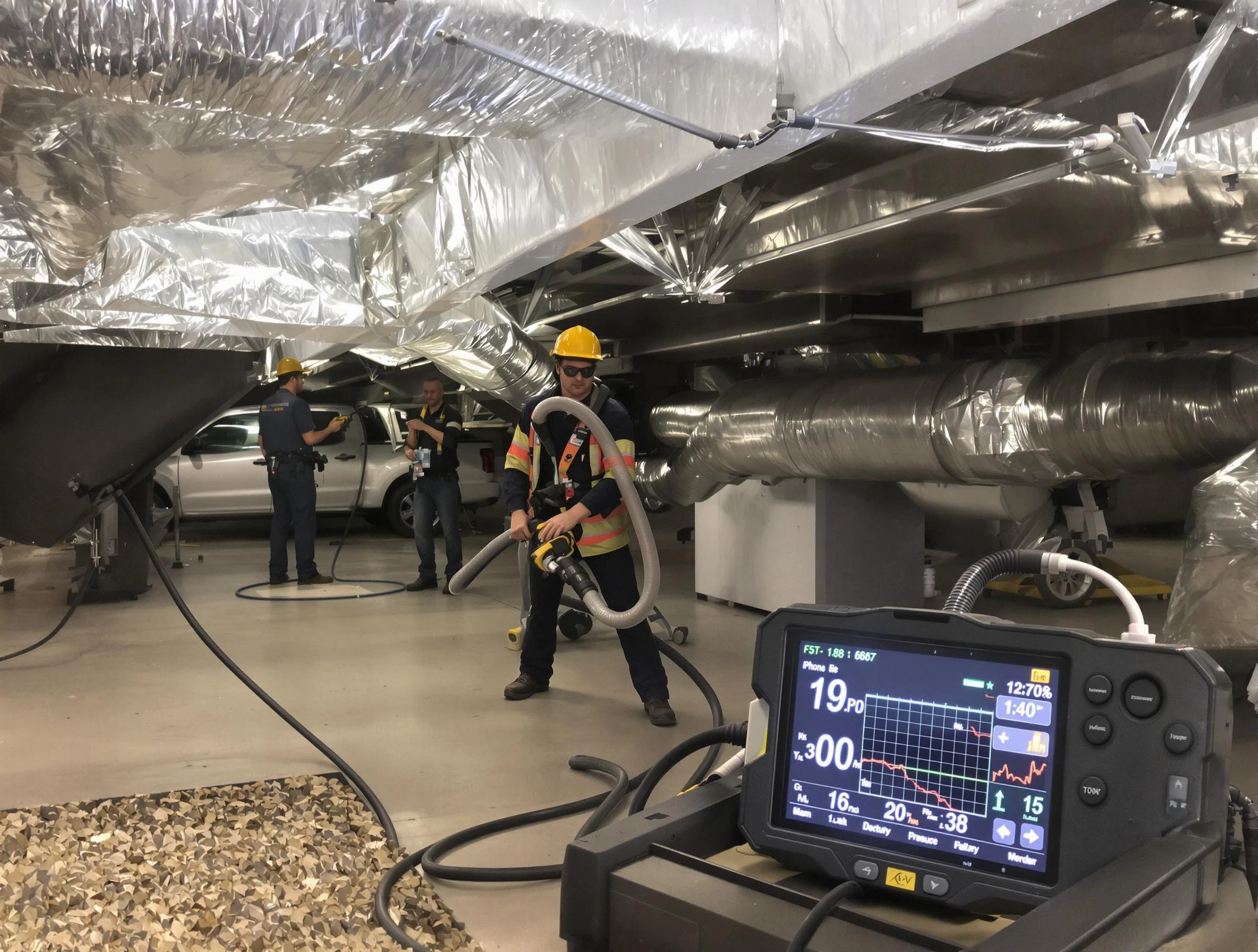 Professional negative pressure duct cleaning by Aurora Air Duct Cleaning in Aurora
